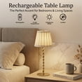 thumbnail image 2 of Bell + Howell Cordless Rechargeable LED Table Lamp Touch Control Dimmable 3 Modes USB-C Twisted Base Taupe, 2 of 10