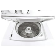 GE GUV27ESSMWW 27 inch White Electric Washer/Dryer Stacked Laundry Center