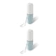 thumbnail image 3 of Matsuzay Estuche para cepillos de Contenedor de de Caja de almacenamiento a prueba de polvo diario Soporte para cepillos de con tapa para viajes azul y blanco 2Conjunto, 3 of 6