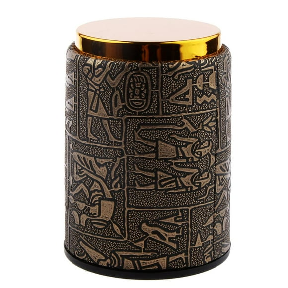 Cubo de Cuero, Estuche de Almacenamiento y Transporte Fabricado en Imitación de Cuero con Zulema Taza de dados