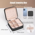 thumbnail image 4 of Mini Jewelry Box Organizer Portable Travel Jewelry Case for Ring Pendant Earring Necklace Bracelet Storage Holder Boxes for Birthday Gift Girls Black, 4 of 6