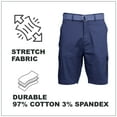 thumbnail image 4 of 5-Pack Men's Cotton Flex Stretch Cargo Shorts With Belt (Sizes, 30-42), 4 of 6