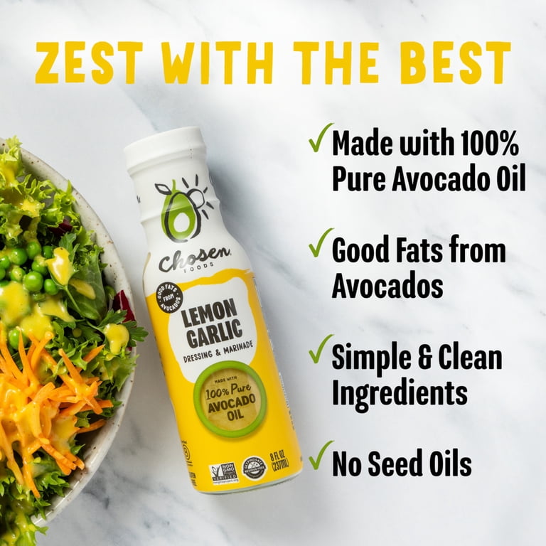 Chosen Foods Lemon Garlic Dressing & Marinade, 8 fl oz - Walmart.com