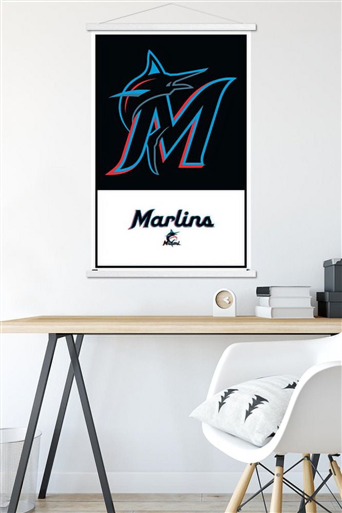 Officially Licensed MLB Miami Marlins Poster Print Socks, Size Small/Medium | for Bare Feet