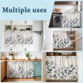 thumbnail image 6 of Eucalyptus Leaves Sink Skirt 11"W x 13"L,Dustproof Under Sink Curtain Skirt for Bathroom Kitchen,Retro Farmhouse Botanical Floral Birds Adhesive Short Curtain Vanity Cover for Laundry Closet, 6 of 8
