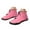 Pink, variant on Mens Snow Boots Waterproof, Winter Shoes for Women 2025 Dressy, Flexible, Button, Chukka, Wingtip Toe, Outerwear, Black, Size 11