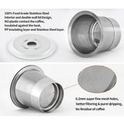 YOTQUSKI 2 Pcs K Cup Reusable, Refillable K Cups for Keurig, K Cup Filters, Food Grade Stainless Steel, Insulated Against the Heat, Easy Clean Mesh Filter