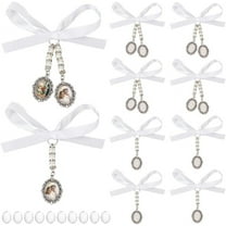 Clear PH Oval Bridal Charm Silver Lace Angel Wedding Memorial Photo Charm