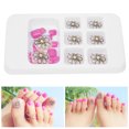 thumbnail image 4 of Nail Art Uñas Postizas Para Dedos De Los Pies, 24 Piezas De Uñas Postizas De Cubierta Completa ABS Cómodo Para Bodas Para Madres OTVIAP J74, 4 of 8