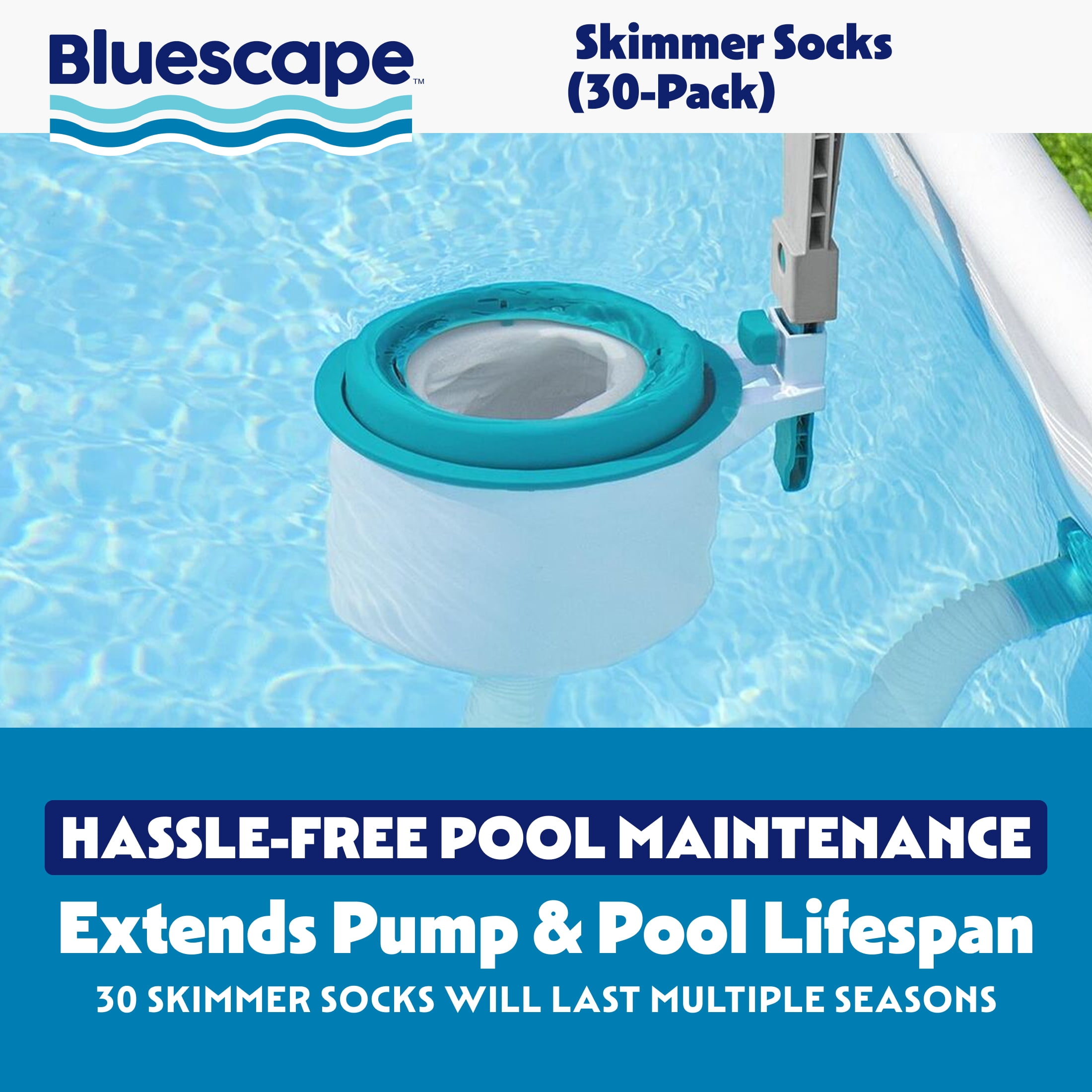 Bluescape Skimmer Socks for Above Ground Pools & In-Ground Pools, 30-Pack