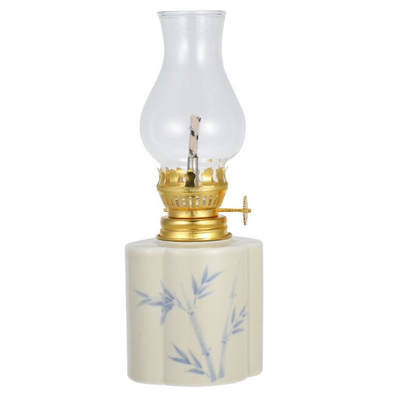 Masteelf Vintage Kerosene Lamp Classic Oil Lantern Decorative Antique Lamp with Adjustable Wick for Outdoor Indoor Use
