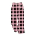 thumbnail image 4 of Simua Men's Plaid Print Home Pants - Brushed Fleece Lounge Pants with Elastic Waist for Indoor Comfort, S-XXXL, 4 of 4