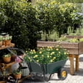thumbnail image 2 of Zimtown Poly Dump Cart 2-Wheel Garden Wagon, 300lb Capacity Utility Cart with U-Shaped Handle for Yard Landscaping, Green, 2 of 10