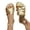 Gold, variant on Women Metallic Straps Flat Slide Sandals Crisscross Thin Straps Cushioned Footbed Plus Size Spring Summer Beach Shoes,Gold
