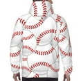 thumbnail image 6 of Bingfone Baseballs Men'S Drawstring Hoodie Long Sleeve Pocket Sweatshirts-3x-Large, 6 of 9