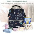 thumbnail image 5 of Xecao Galaxy2 print Large Capacity Nappy Bag is a multi-functional waterproof travel backpack, perfect as a nursing bag or mummy backpack for women, 5 of 6