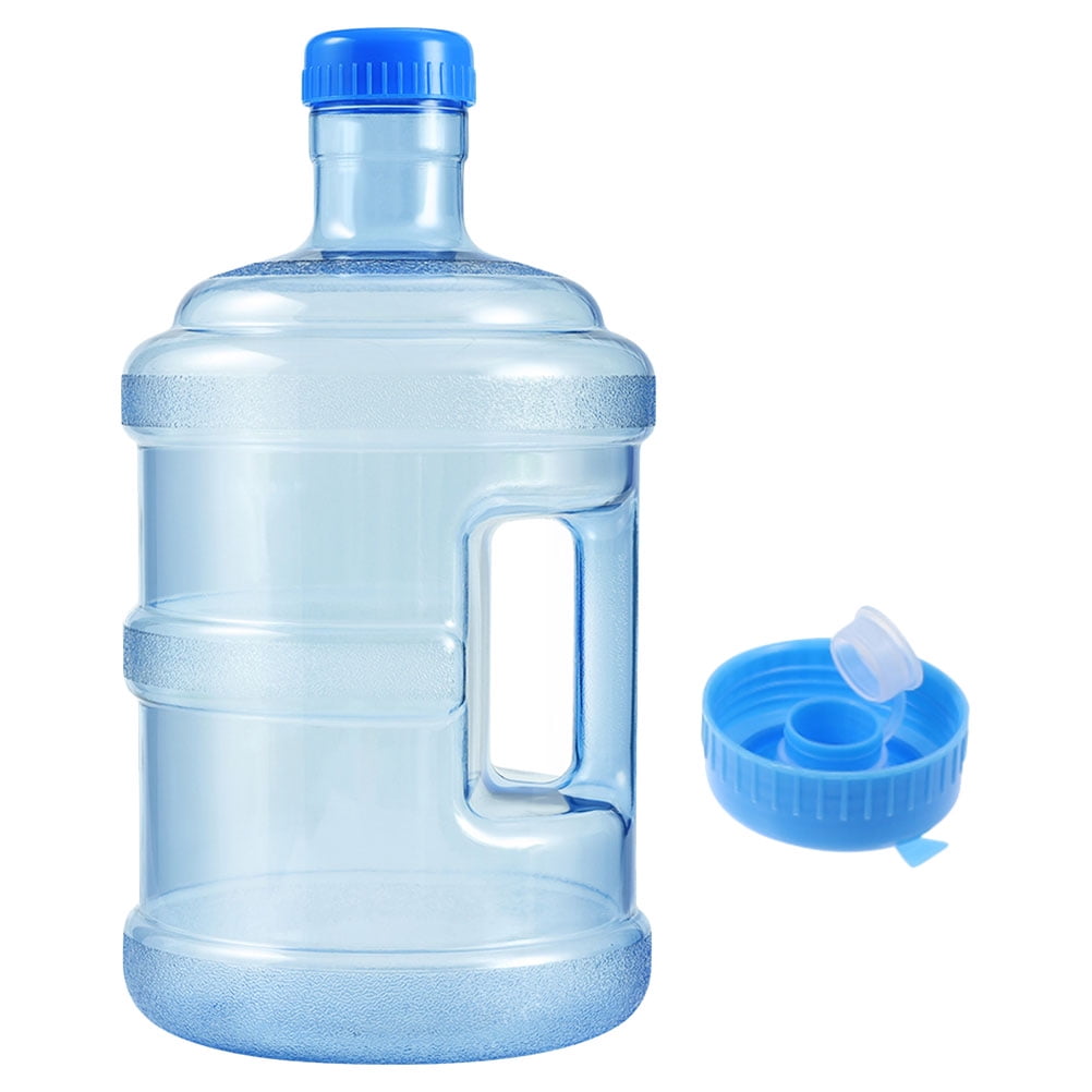 Troglfold water jug 5 Gallon Water Jug Plastic Reusable Bottle with 2 Caps - 5L Container,13.39"X7.09"X7.09"