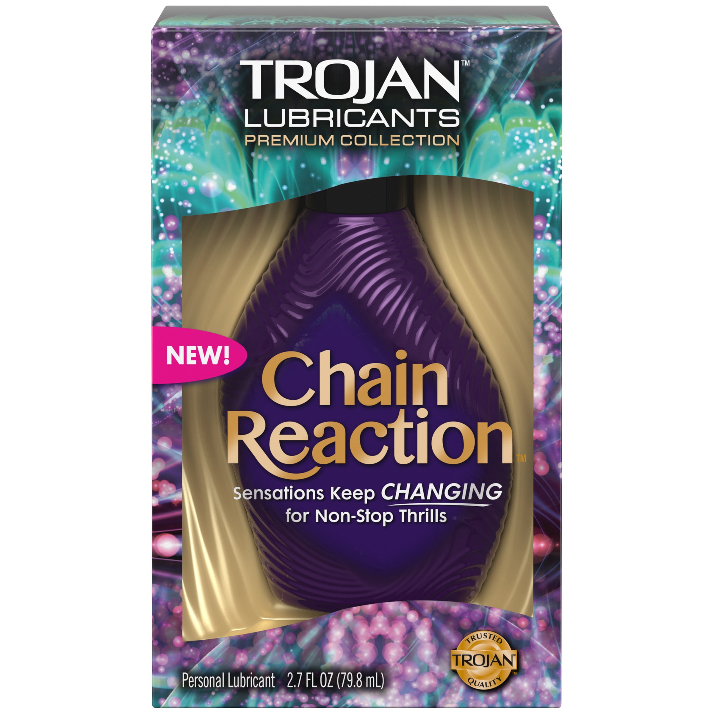 Trojan Chain Reaction Long-Lasting Personal Lubricant - 2.7 oz Bottle - Wal...