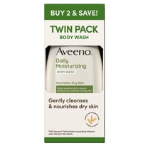 Aveeno Daily Moisturizing Body Wash for Sensitive Skin, 2 x 18 fl. oz