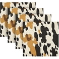 thumbnail image 5 of Coolnut Brown Cow Print Pattern Cloth Napkins Set of 6,20x20 Inches Napkins Cloth Washable Reusable Soft for Dinner,Wedding,Parties,Home Dinner,Tableative Decor Gift, 5 of 7