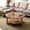 Walnut, variant on MCPRST 35" Round Coffee Table, Rustic Wood,Center Table with Storage Shelf for Living Room Bedroom, Walnut