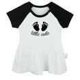 thumbnail image 1 of Little Cutie Novelty Dresses For Baby, Newborn Babies Skirts, Infant Princess Dress, 0-24M Kids Graphic Clothes (Black Raglan Dresses, 6-12 Months), 1 of 5