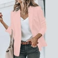 thumbnail image 3 of Gubotare Womens Casual Blazers Open Front Long Sleeve Work Office Jackets Blazer (Pink,M), 3 of 5