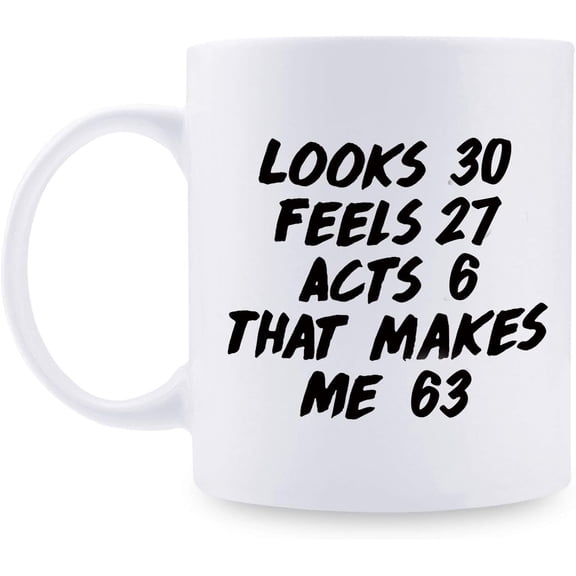 63rd Birthday Gifts for Men - 1956 Birthday Gifts for Men, 63 Years Old Birthday Gifts Coffee Mug for Dad, Husband, Friend, Brother, Him, Colleague, Coworker - 11oz