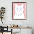 thumbnail image 2 of Stupell Industries Pastel Cat with Necklace Brown Framed Floater Canvas Wall Art design by Lil' Rue, 31 x 25, 2 of 9