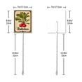 thumbnail image 7 of Yjiankangz Aluminium Yard Sign Radishes Vegetable Garden Sign 7x8.8inch Outdoor Natural Retro Metal Signs Plant Markers And 12.8" Stake Kit, 7 of 7