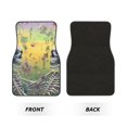thumbnail image 2 of Yiaed Flower Butterfly Skull Couple Print Carpet Floor Mats for Cars, Auto Accessories Front & Rear Car Floor Mats Car Floor Foot Mat Sets of 4 Pieces, 2 of 7