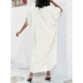 thumbnail image 2 of Bsubseach Long Kaftan Dresses for Women Gold Embroidery Beach Outfits Plus Size Summer Caftan, 2 of 5