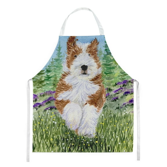 Carolines Treasures SS8320APRON Bearded Collie Apron Large multicolor