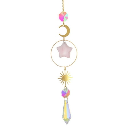 

SONGBIRDTH Hanging Suncatcher Perfect Gift Shiny Useful Moon Star Rainbow Maker Hanging Pendant