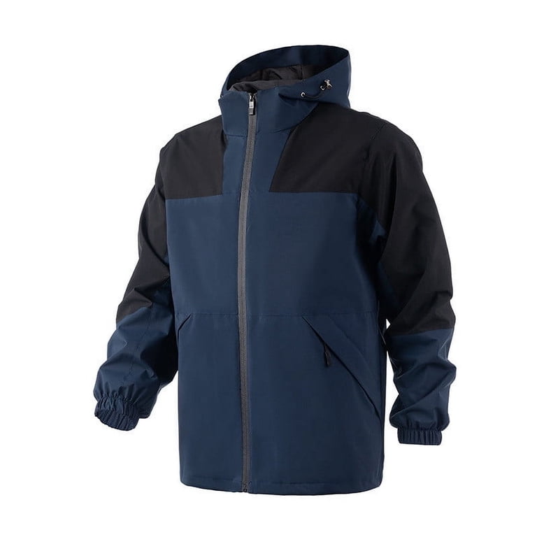 Mens Windbreaker Man Solid Color Sports Windbreaker Drawstring