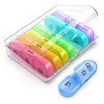 thumbnail image 1 of Weekly Pill Organizer with 21 Grids Easy Open Organizer Flip Cover Leak Proof Travel Safe Pill Box for Health Supplements, 1 of 8