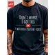thumbnail image 1 of Camiseta negra BBQ de 180 g "No te preocupes, lo tengo todo bajo control", regalo personalizado para papá, camisetas informales, 1 of 7