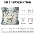 thumbnail image 5 of Nawypu Christmas Pillow Covers Rustic Watercolor Tree Deer Brown Green Outdoor Decorative Throw Pillows Farmhouse Winter Themed Holiday Pillowcases Linen Cushion Case Decor for Sofa Couch Bed, 5 of 5