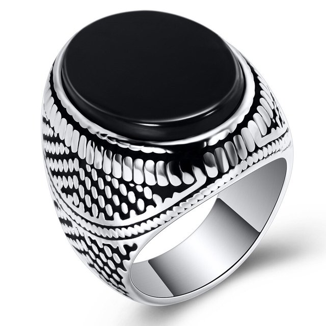 Anillo turco hecho a mano para hombres, anillos de circón negro con patrón de águila Vintage, Punk, joyería musulmana religiosa islámica de moda, nuevo, 2022
