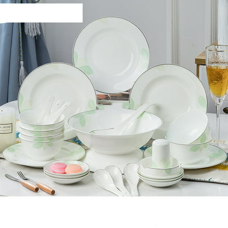 

Livesture Porcelain Tableware Set Bone China Tableware Bowls And Dishes Household 28head configuration