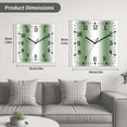 thumbnail image 5 of Sage Green White Ombre Wooden Wall Clock Silent Non Ticking, Modern Abstract Art Farmhouse Gradient Square Wall Clocks Battery Operated, Decor Clock for Home Office, Living Room, Kitchen, 10 Inch, 5 of 9