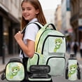 thumbnail image 2 of Yspwyqan Backpack Set for High School Teens, Green Axolotl Boys Backpack with Lunch Box Water Bottle, Large Capacity Adjustable Straps Bookbag with Front Pocket for Hiking, 2 of 7