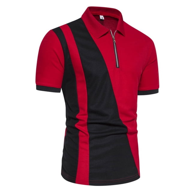 Dvkptbk Personnalité de la Mode Décontractée Slim Manches Courtes Imprimé T Manches Courtes Col Rabattu Chemisier et Chemise sur Dégagement