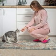 thumbnail image 4 of Boho Light Blue Carpet Rugs and Mats Non Skid Washable Absorbent Microfiber Soft Kitchen Mat for Floor Set Of 2 Decor Stain Resistant 17"x47"+17"x30", 4 of 7