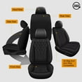 thumbnail image 6 of DIKSOAKR 2 Front Seat Covers Fit for Ford F-150 2009-2024 2025 Leather Seat Covers Breathable Waterproof Vehicle Seat Cushion (2 Seat, Black), 6 of 6