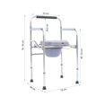 thumbnail image 2 of Silla Para Wc Cómodo Onof MONTANA Ajustable 3 en 1 Plegable C/ Cubeta Incluido Color Plateado, 2 of 9