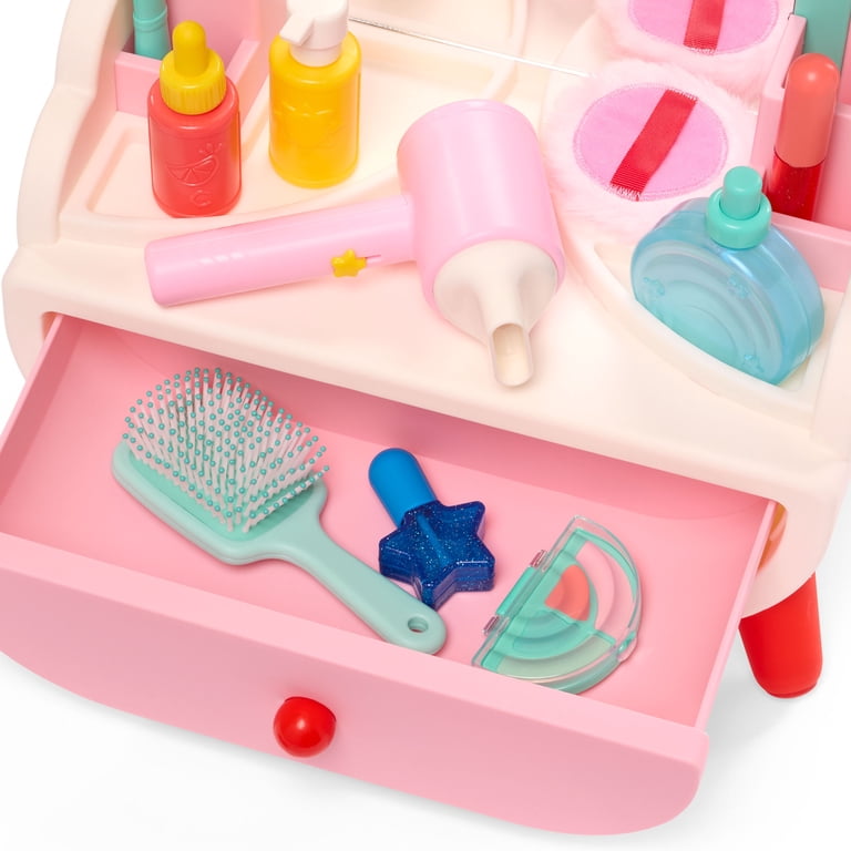Battat Shine 'n' Smile Vanity Mirror & Plastic Accessories Playset