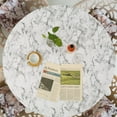 thumbnail image 3 of Indoor Outdoor Patio  Fitted Vinyl Tablecloth Flannel Backing Elastic Edge Waterproof Plastic Table Cover Sunflowers Pattern for 6-Seat Table of 45-56’’ Diameter, 3 of 10
