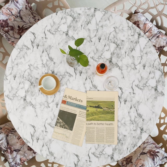 PENGXIANG Elastic Edged Tablecloth Elastic Design Waterproof Polyester Table Cover Waterproof Home Decor for Indoor Outdoor Kitchen Dinin