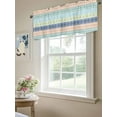 thumbnail image 6 of Curtain Valance for Windows,Boho Colorful Stripe Ethnic Style Kitchen Valances Rod Pocket Short Curtains,Rustic Flower Petals Art Window Treatment Panel for Bedroom Bathroom 60"x18", 6 of 7